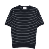 T-shirt a righe in blu Lardini - uomo 