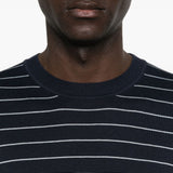 T-shirt a righe in blu Lardini - uomo 