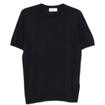 T-shirt a maniche corte con lavorazione a maglia in blu Lardini - uomo 