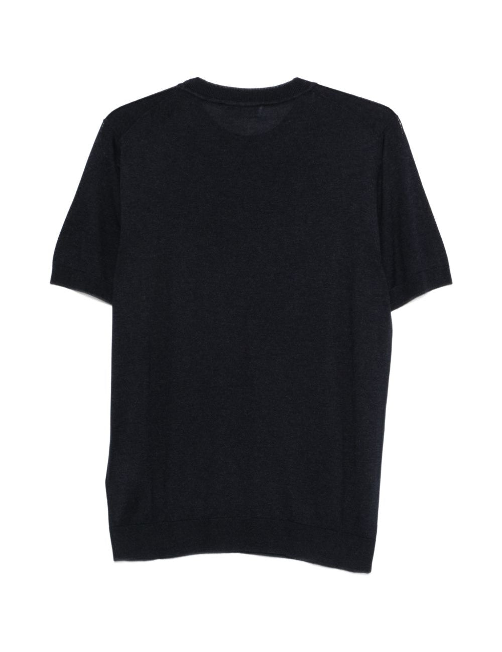 T-shirt a maniche corte con lavorazione a maglia in blu Lardini - uomo 