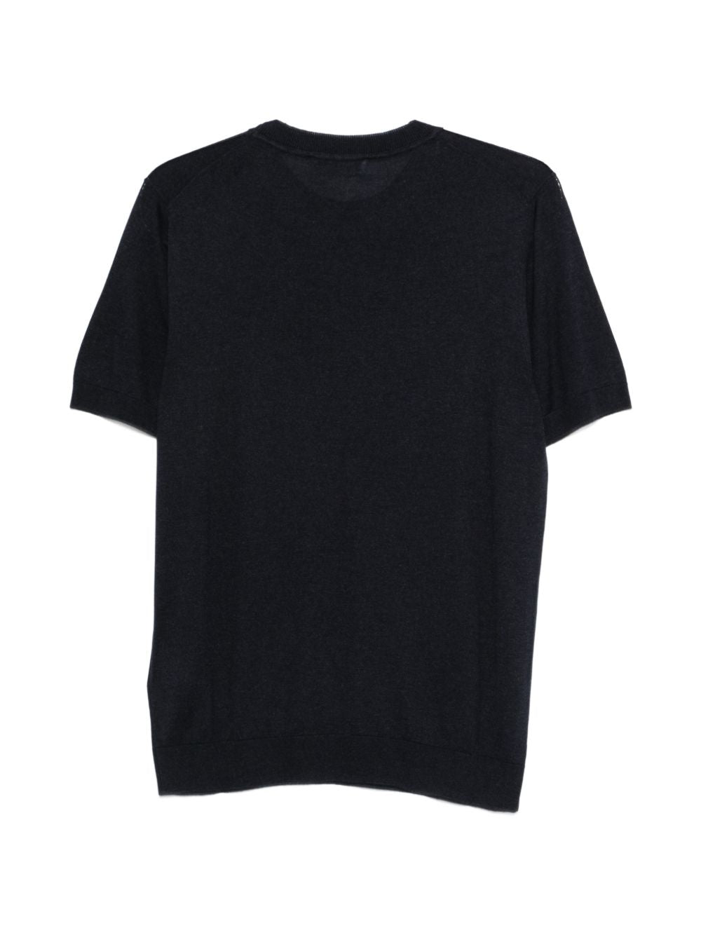 T-shirt a maniche corte con lavorazione a maglia in blu Lardini - uomo 