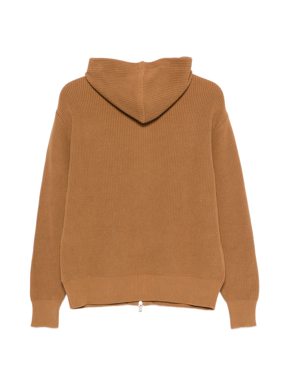 Felpa con cappuccio e zip in marrone Lardini - uomo 