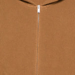 Felpa con cappuccio e zip in marrone Lardini - uomo 