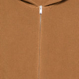 Felpa con cappuccio e zip in marrone Lardini - uomo 
