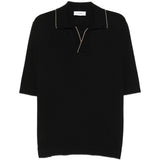 Polo con dettagli a contrasto in nero Lardini - uomo 