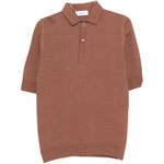 Polo con bottoni in marrone Lardini - uomo 