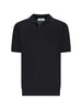 Lardini men's short-sleeved polo shirt in black