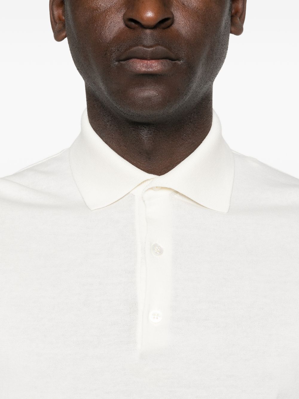 Polo a maniche corte in bianco Lardini - uomo 
