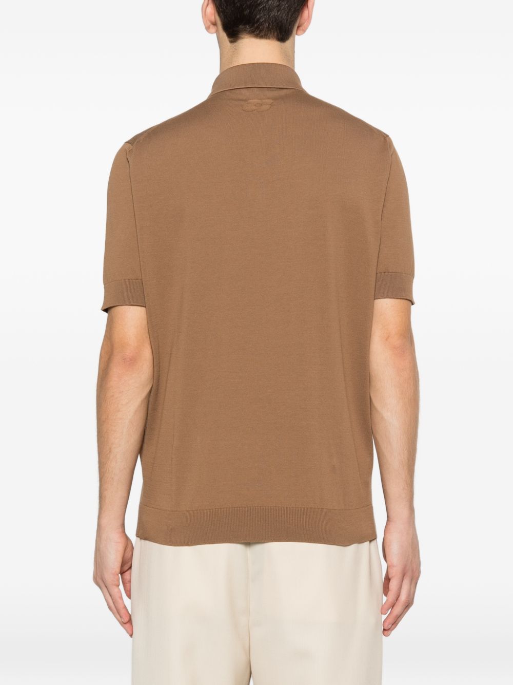 Polo in maglia in marrone Lardini - uomo 