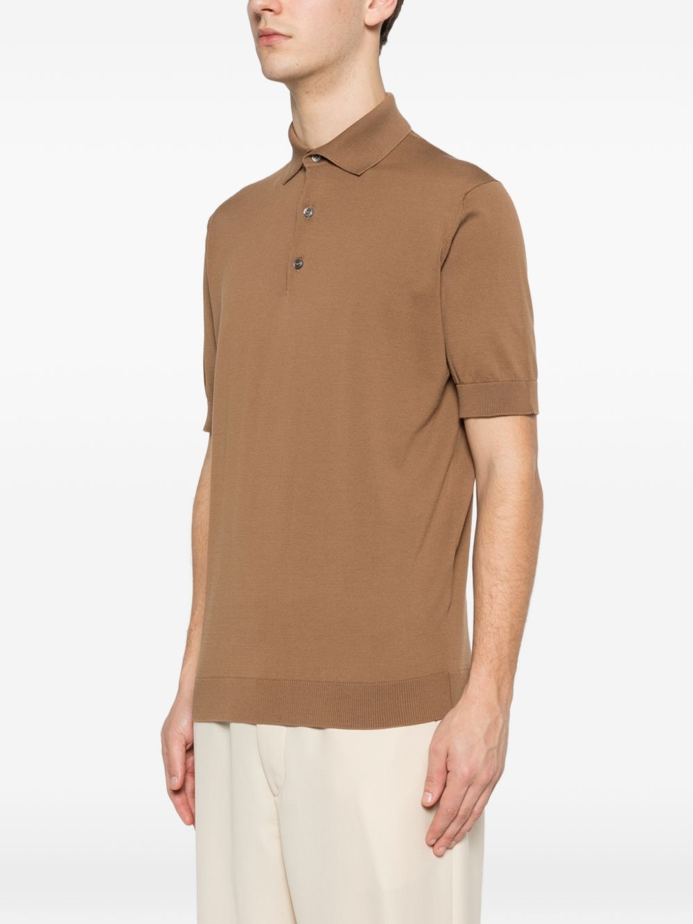Polo in maglia in marrone Lardini - uomo 