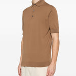 Polo in maglia in marrone Lardini - uomo 