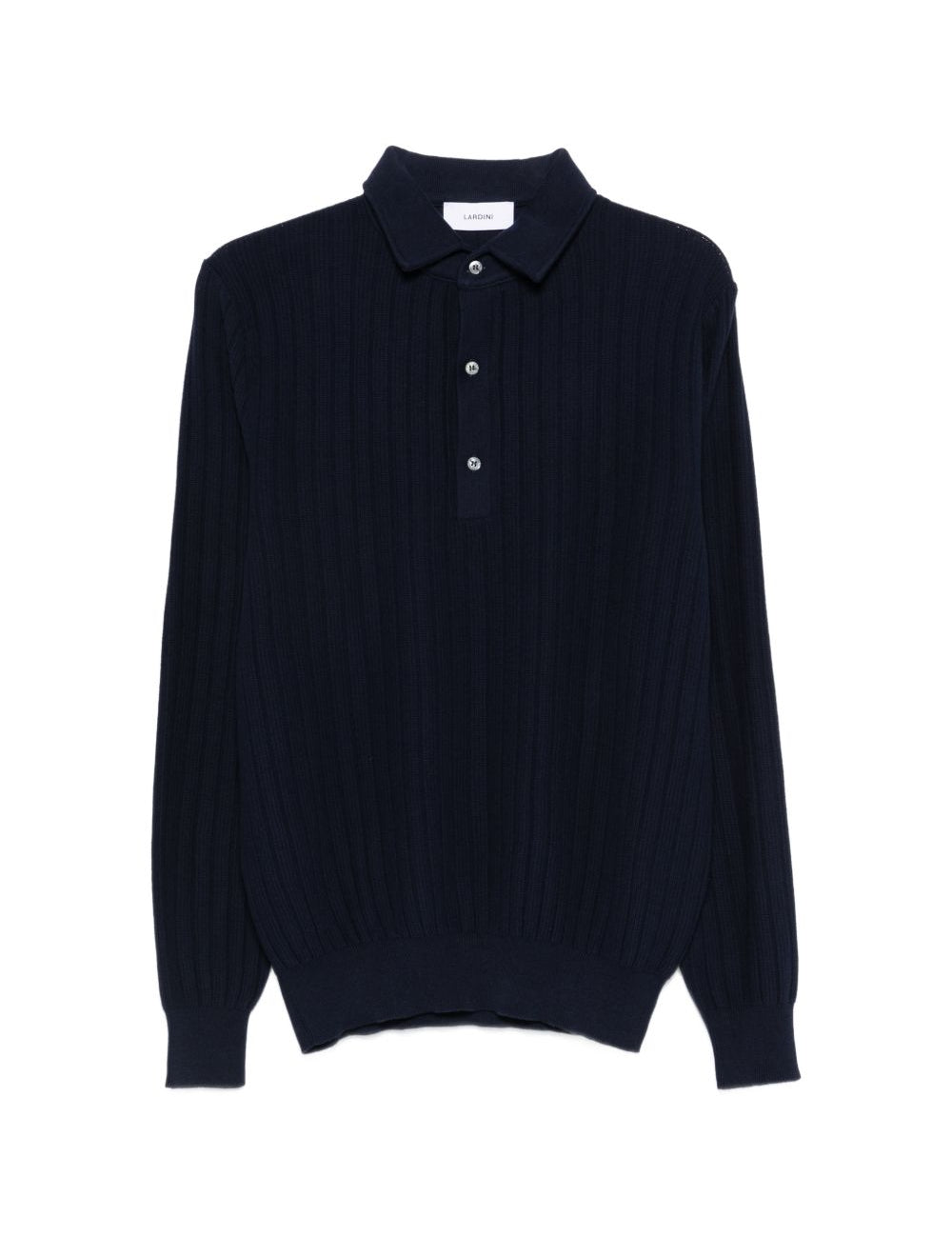 Polo a costine in blu Lardini - uomo 