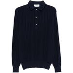 Polo a costine in blu Lardini - uomo 