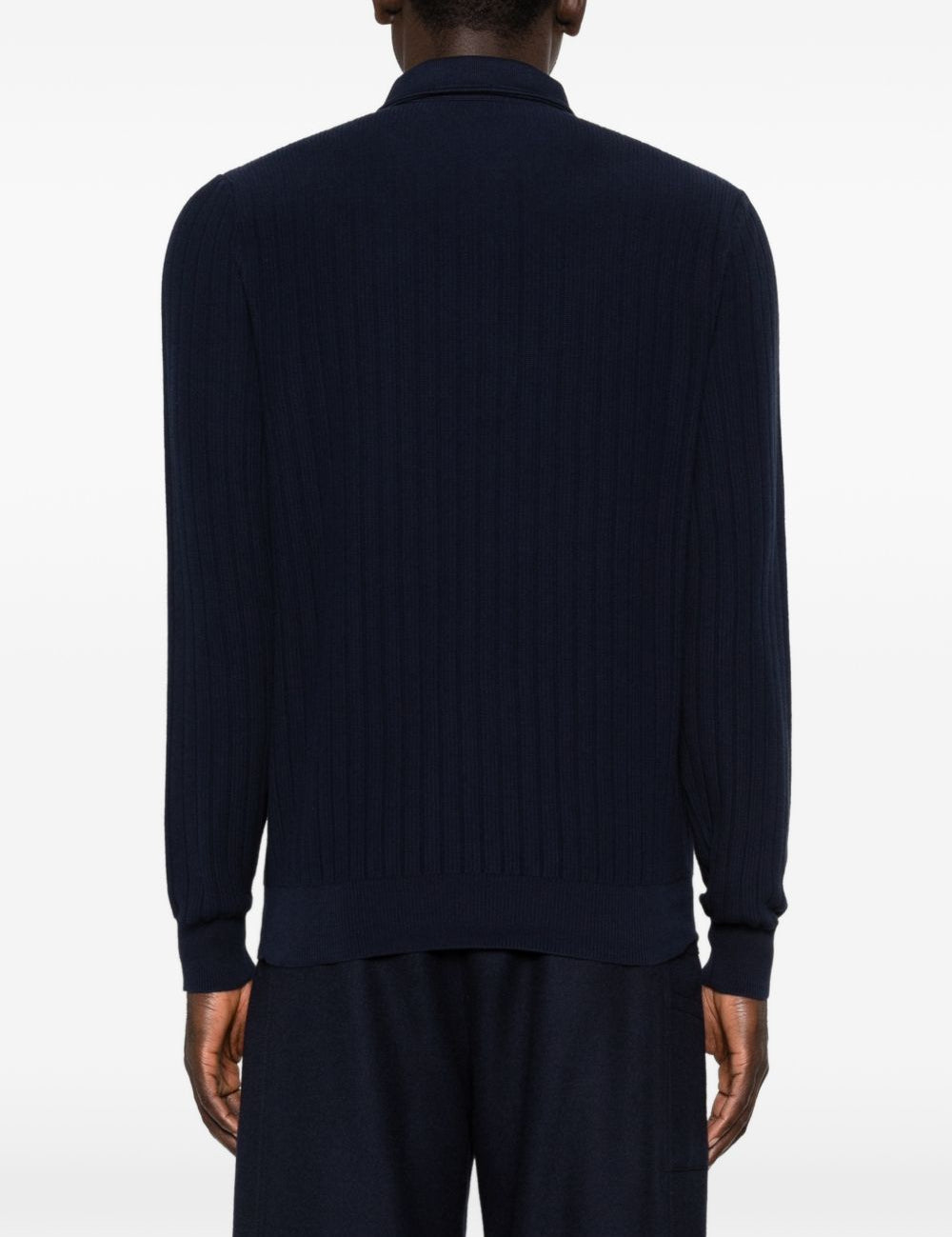 Polo a costine in blu Lardini - uomo 
