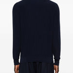 Polo a costine in blu Lardini - uomo 