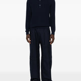 Polo a costine in blu Lardini - uomo 