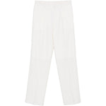 Pantaloni con pieghe in bianco Lardini - uomo 