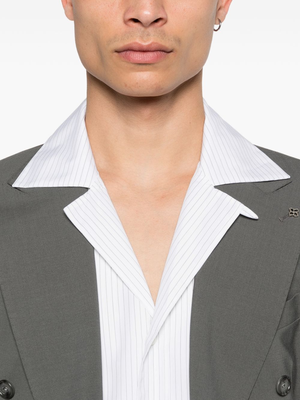 Camicia Paul a righe in bianco Lardini - uomo 