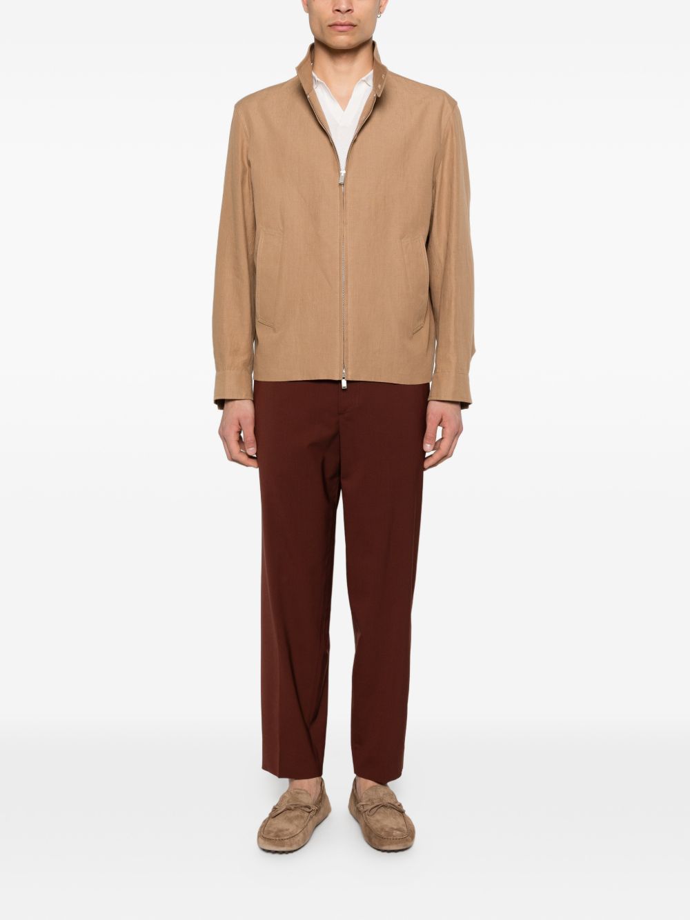 Giacca Paribet con zip in marrone Lardini - uomo 