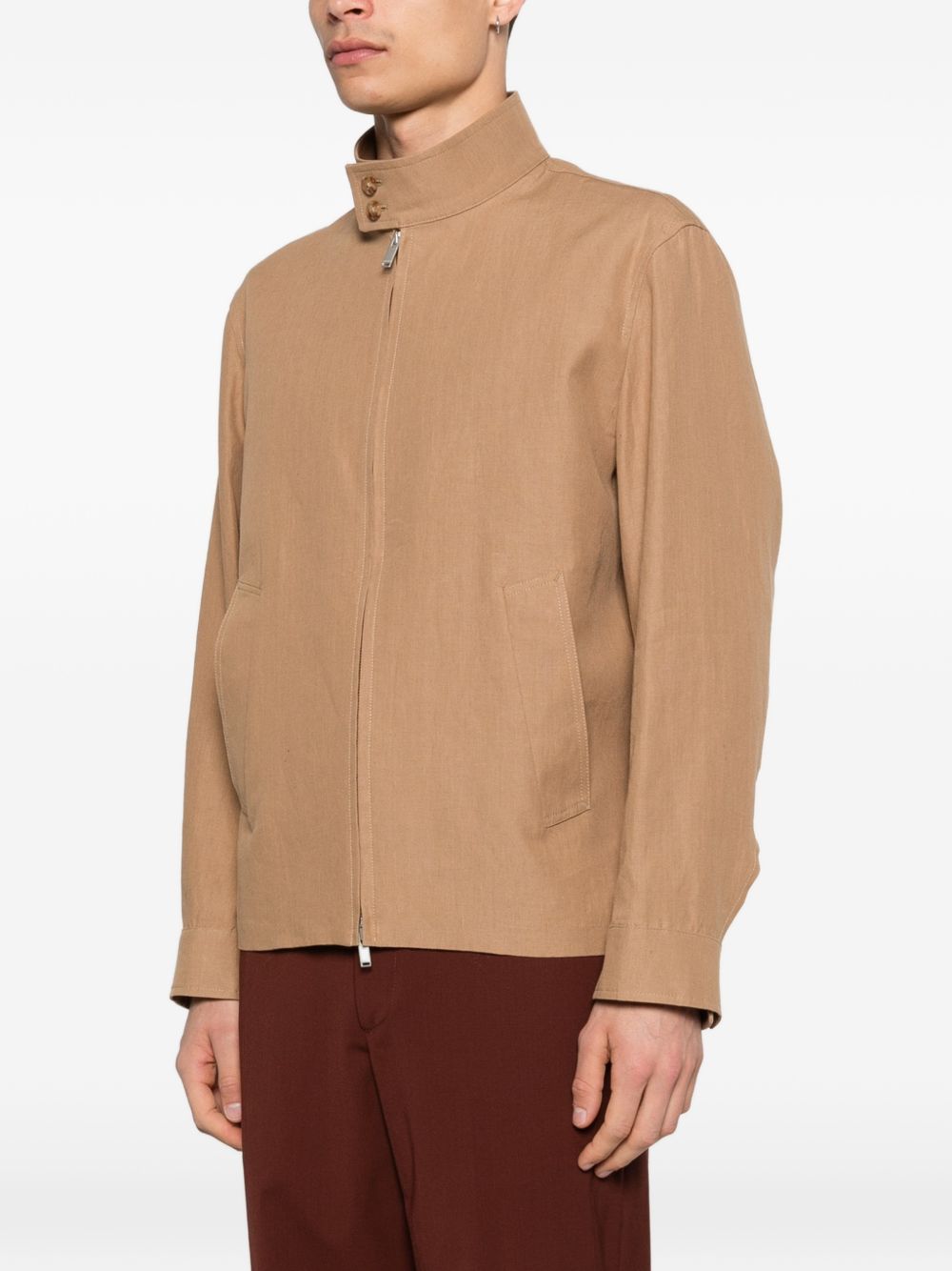 Giacca Paribet con zip in marrone Lardini - uomo 