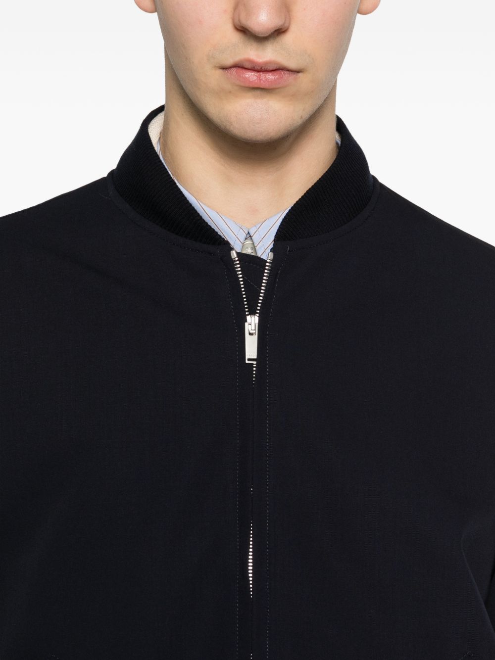 Bomber con zip in blu navy Lardini - uomo 