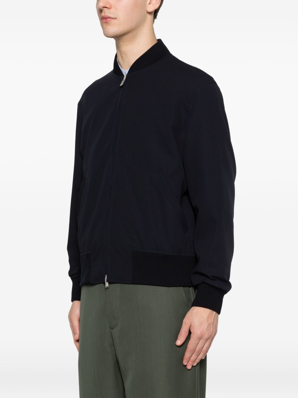 Bomber con zip in blu navy Lardini - uomo 