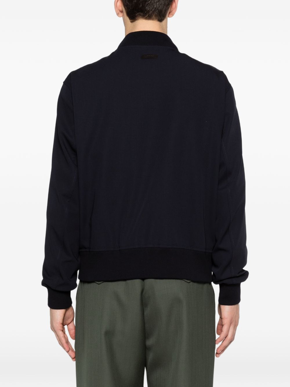 Bomber con zip in blu navy Lardini - uomo 