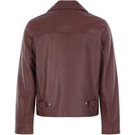 Giacca in pelle in marrone Lardini - uomo 