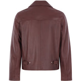 Giacca in pelle in marrone Lardini - uomo 