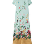 Abito con design floreale e piume multicolore La double j - donna 