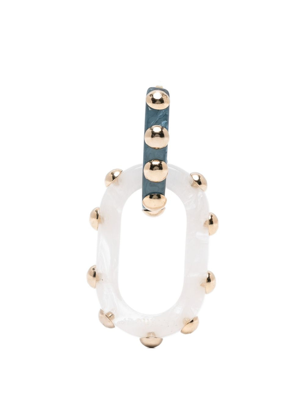 Orecchini con decorazione ovale a forma di nefertiti in bianco La double j - donna 