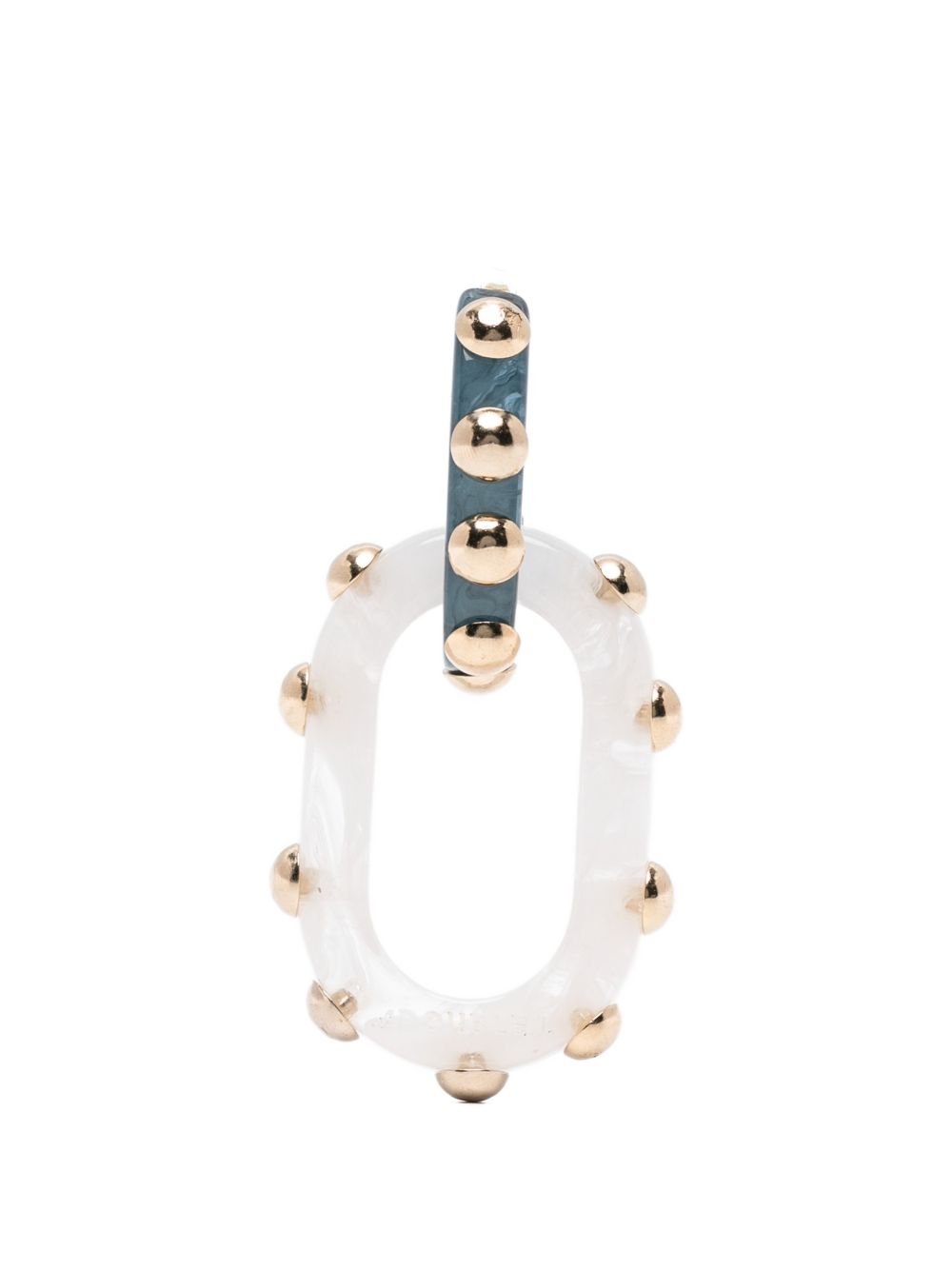 Orecchini con decorazione ovale a forma di nefertiti in bianco La double j - donna 