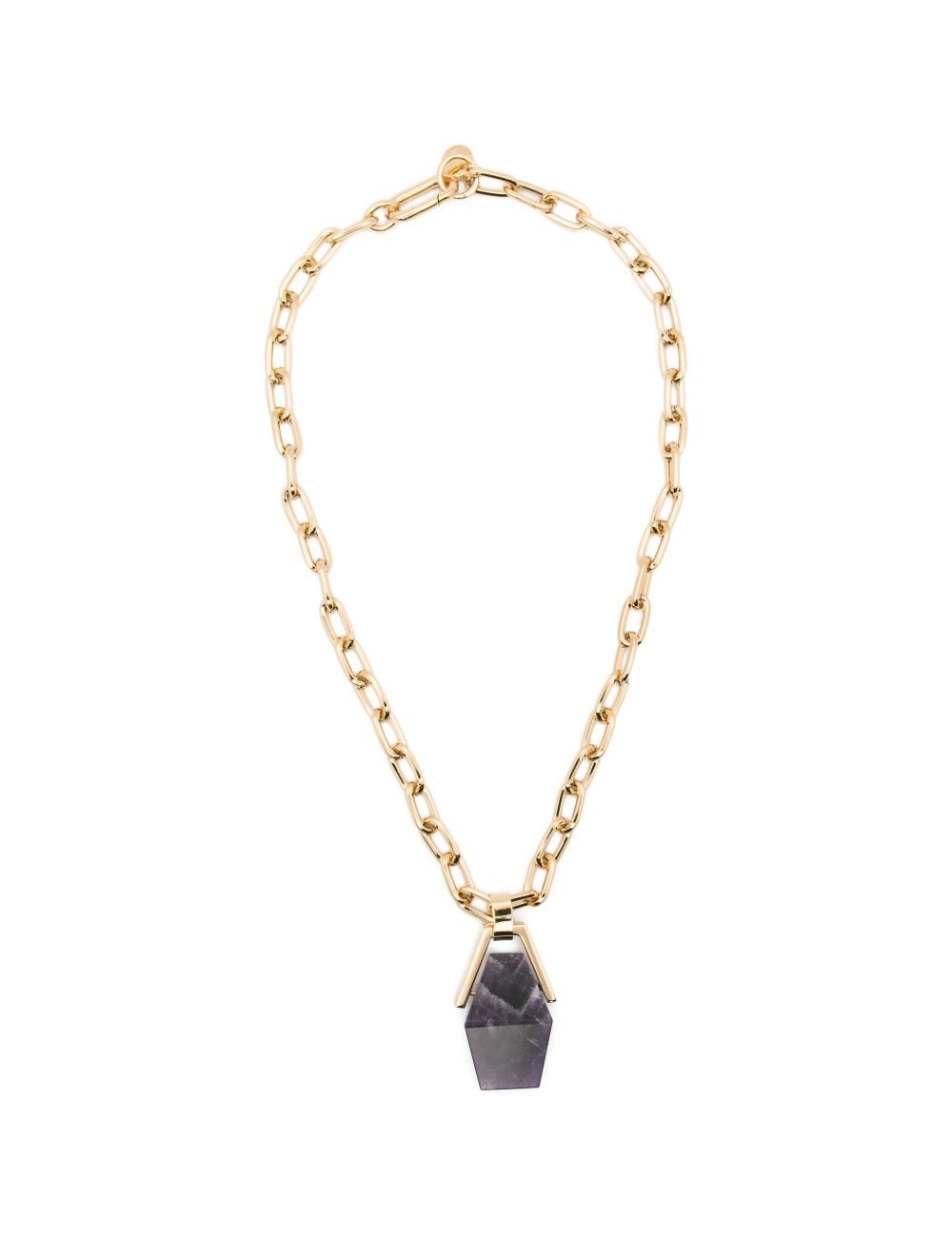 Collana con pendente in ametista portale in oro La double j - donna 