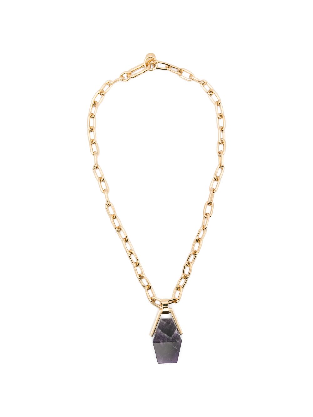 Collana con pendente in ametista portale in oro La double j - donna 