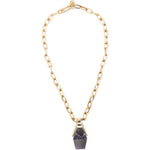 Collana con pendente in ametista portale in oro La double j - donna 