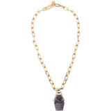 Collana con pendente in ametista portale in oro La double j - donna 