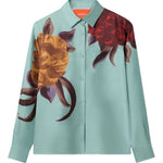 Camicia a fiori in azzurro La double j - donna 