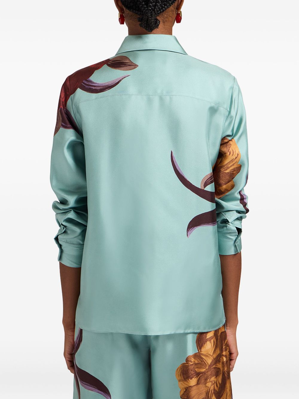 Camicia a fiori in azzurro La double j - donna 