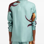 Camicia a fiori in azzurro La double j - donna 