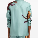 Camicia a fiori in azzurro La double j - donna 