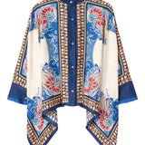 Camicia Foulard a fiori in blu La double j - donna 