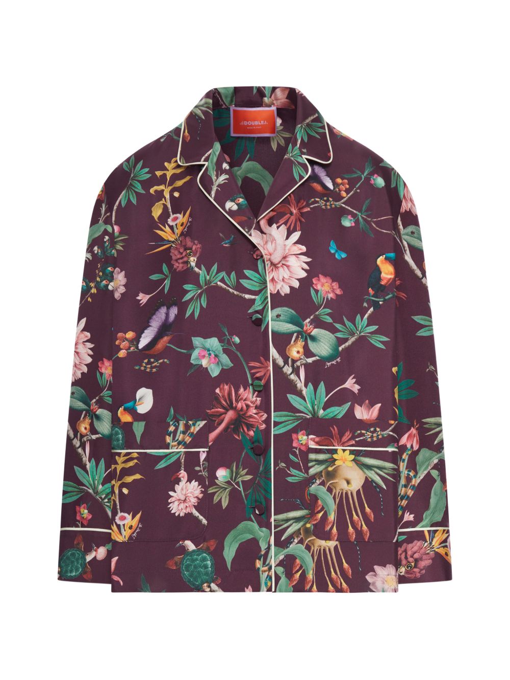 Camicia con motivo a fiori in viola La double j - donna 