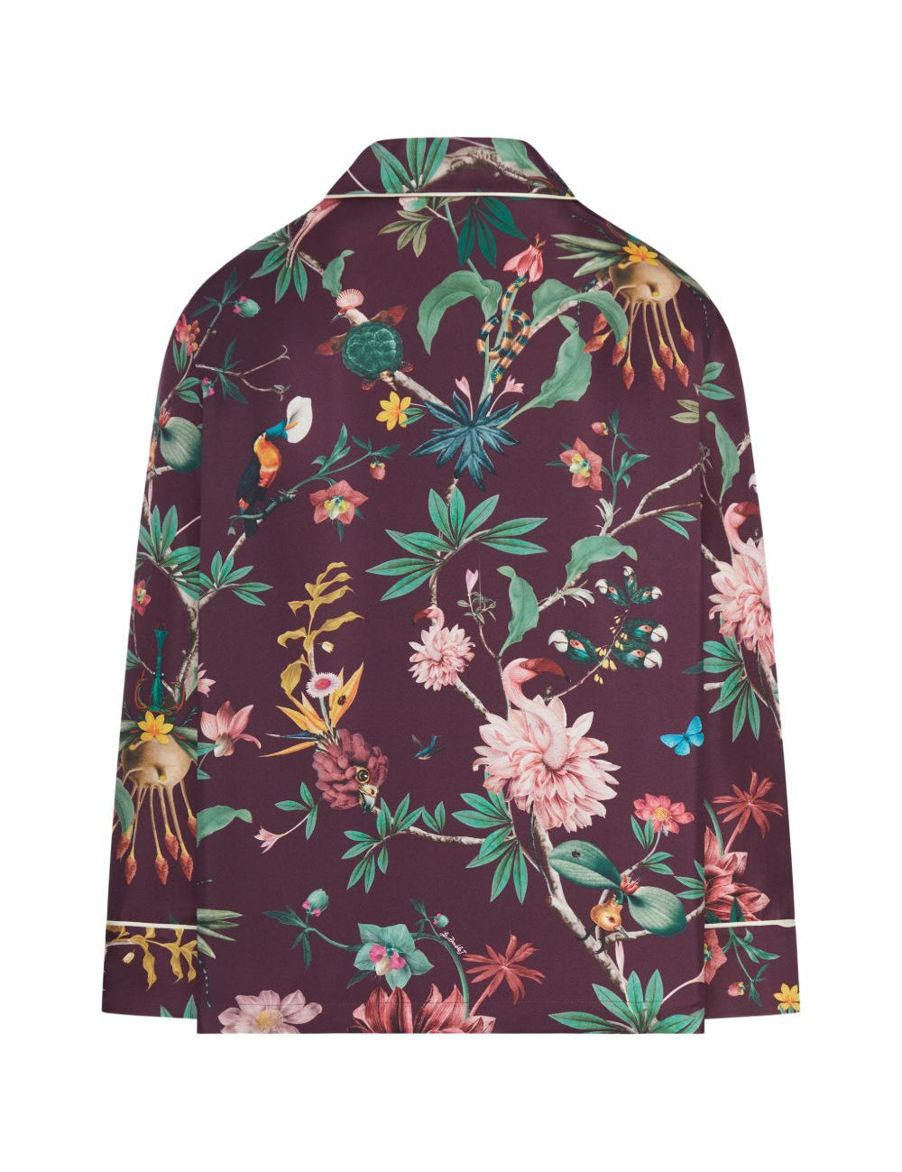 Camicia con motivo a fiori in viola La double j - donna 