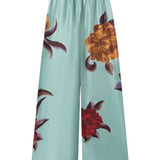 Pantaloni a palazzo floreali in blu La double j - donna 