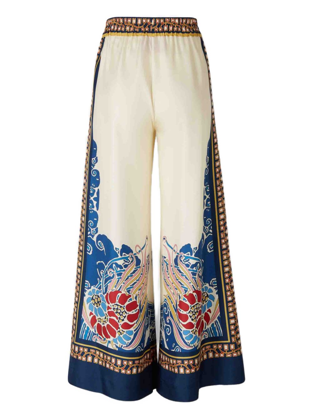 Pantaloni con elastico in vita in bianco e multicolore La double j - donna 