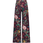 Pantaloni con fantasia floreale in viola La double j - donna 