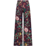 Pantaloni con fantasia floreale in viola La double j - donna 