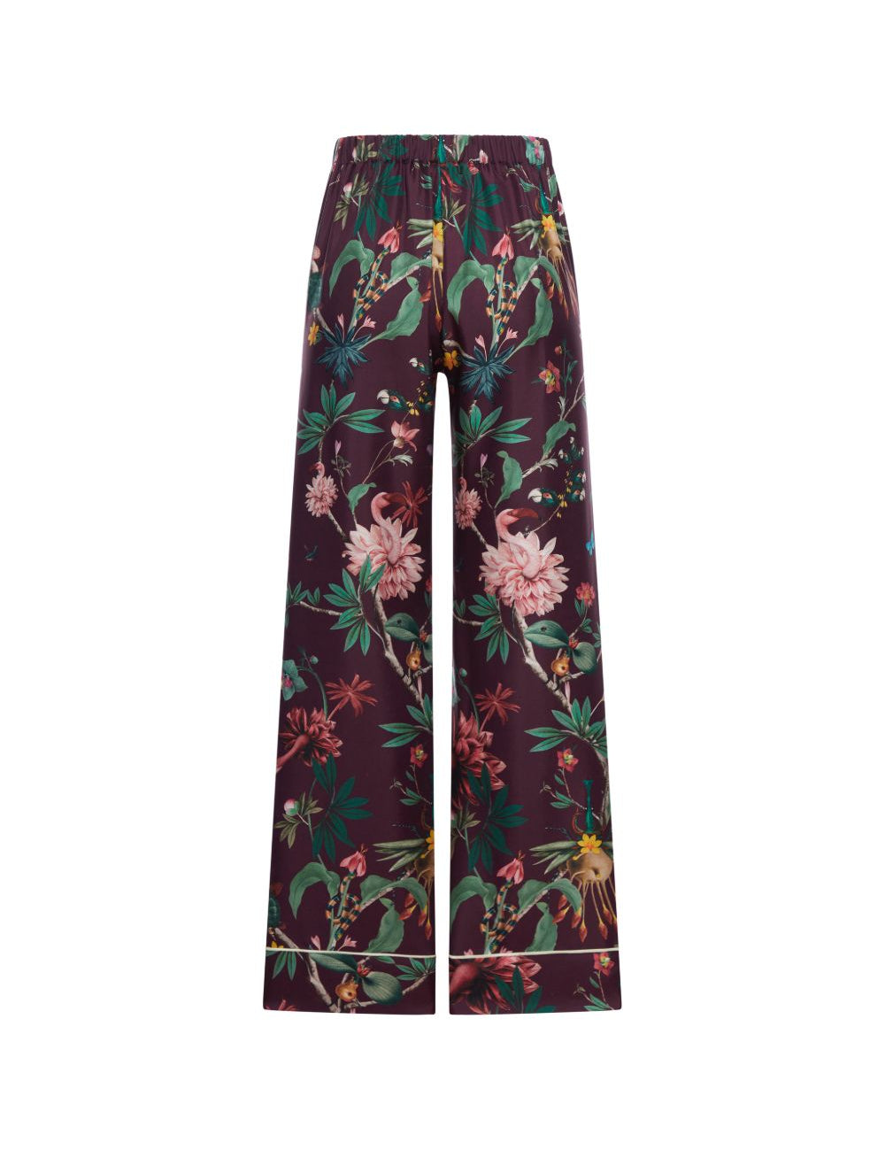 Pantaloni con fantasia floreale in viola La double j - donna 