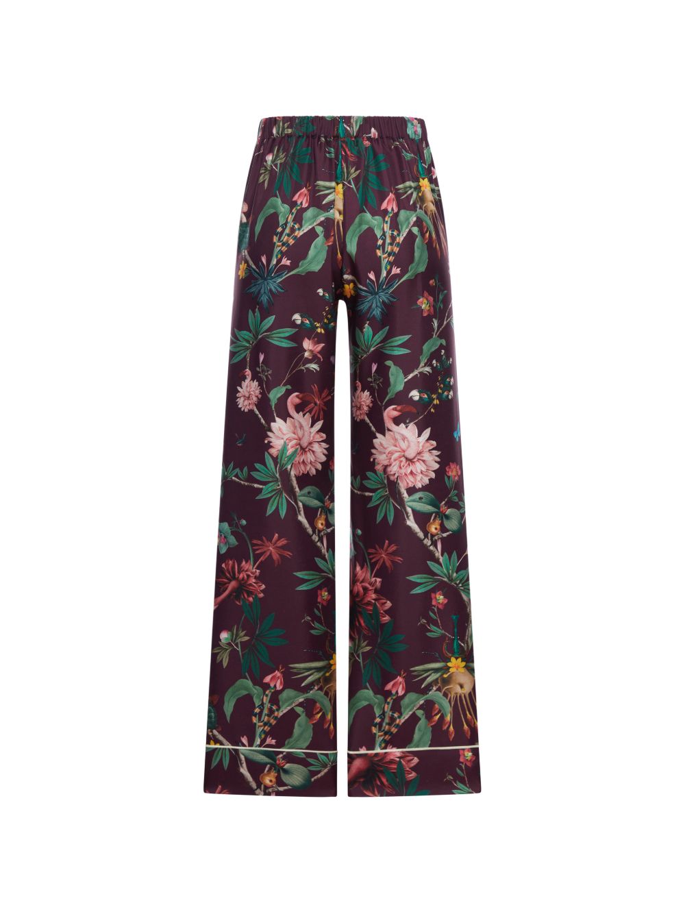 Pantaloni con fantasia floreale in viola La double j - donna 