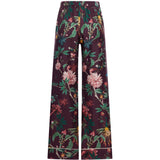 Pantaloni con fantasia floreale in viola La double j - donna 